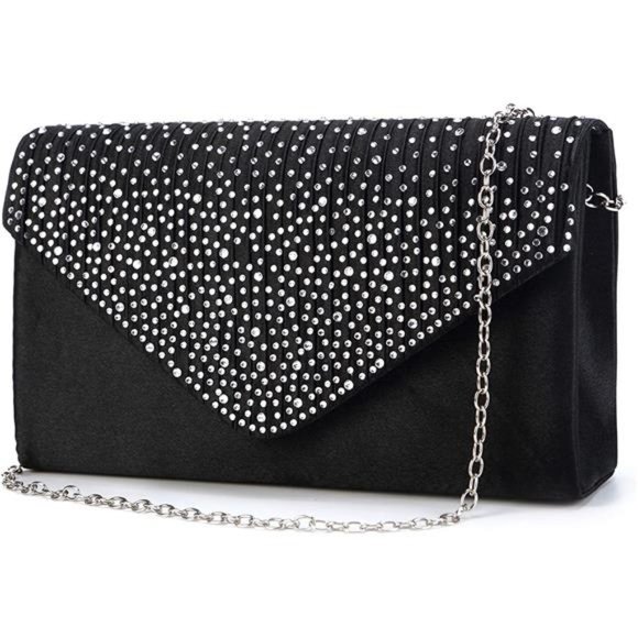 Envelope Evening Clutch Crossbody Bags Classic Wedding Party Shoulder Bag Womens - Picture 4 of 6